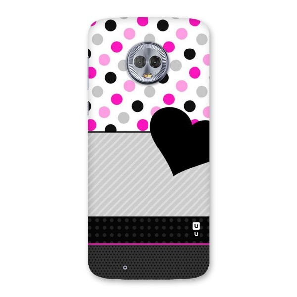 Heart Polka Stripes Back Case for Moto G6