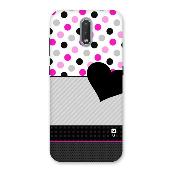 Heart Polka Stripes Back Case for Nokia 2.3