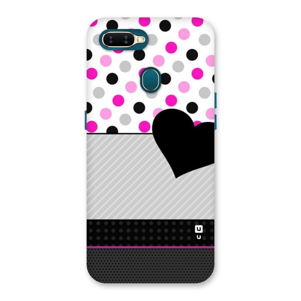 Heart Polka Stripes Back Case for Oppo A12