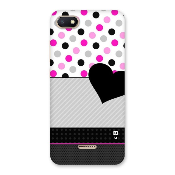 Heart Polka Stripes Back Case for Redmi 6A