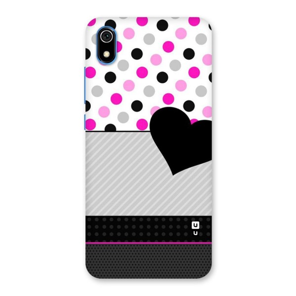 Heart Polka Stripes Back Case for Redmi 7A