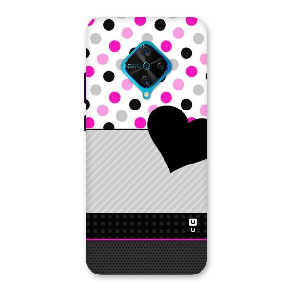 Heart Polka Stripes Back Case for Vivo S1 Pro