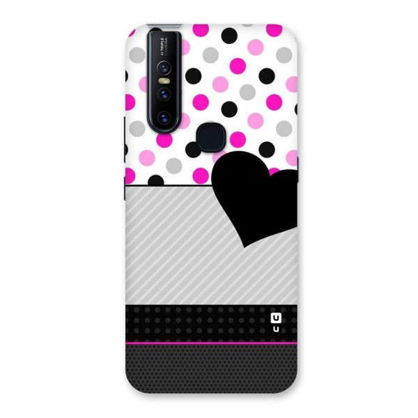 Heart Polka Stripes Back Case for Vivo V15