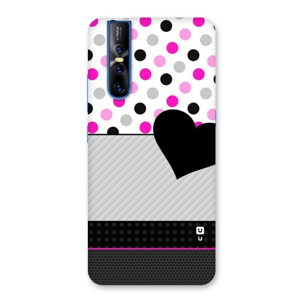 Heart Polka Stripes Back Case for Vivo V15 Pro