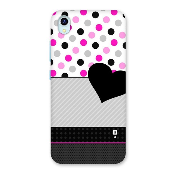 Heart Polka Stripes Back Case for Vivo Y1s