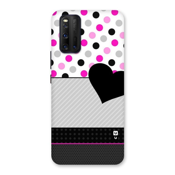 Heart Polka Stripes Back Case for Vivo iQOO 3