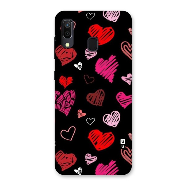 Hearts Art Pattern Back Case for Galaxy A20