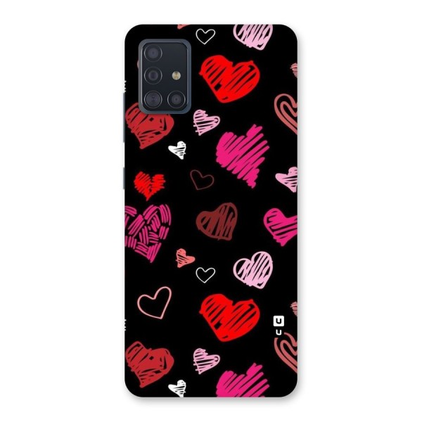 Hearts Art Pattern Back Case for Galaxy A51