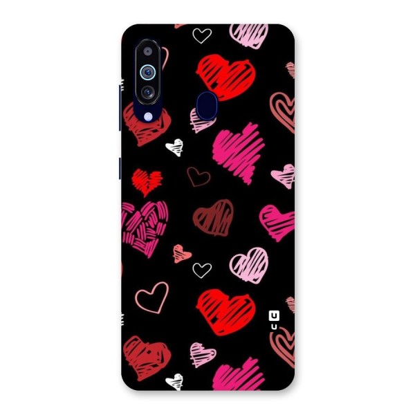 Hearts Art Pattern Back Case for Galaxy A60