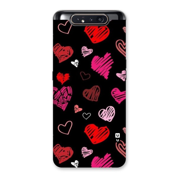 Hearts Art Pattern Back Case for Galaxy A80