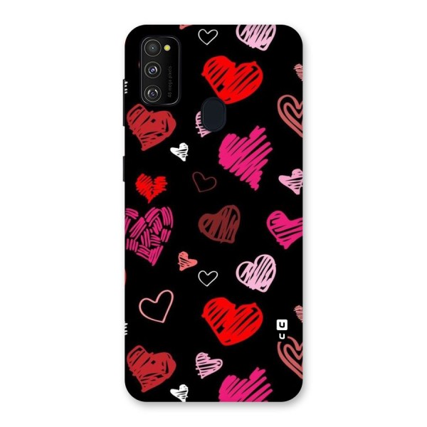 Hearts Art Pattern Back Case for Galaxy M21