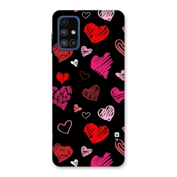 Hearts Art Pattern Back Case for Galaxy M51