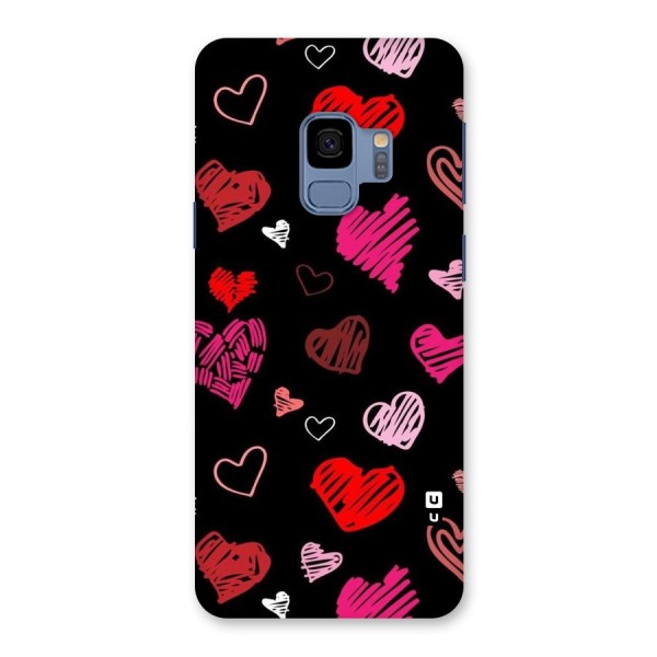 Hearts Art Pattern Back Case for Galaxy S9