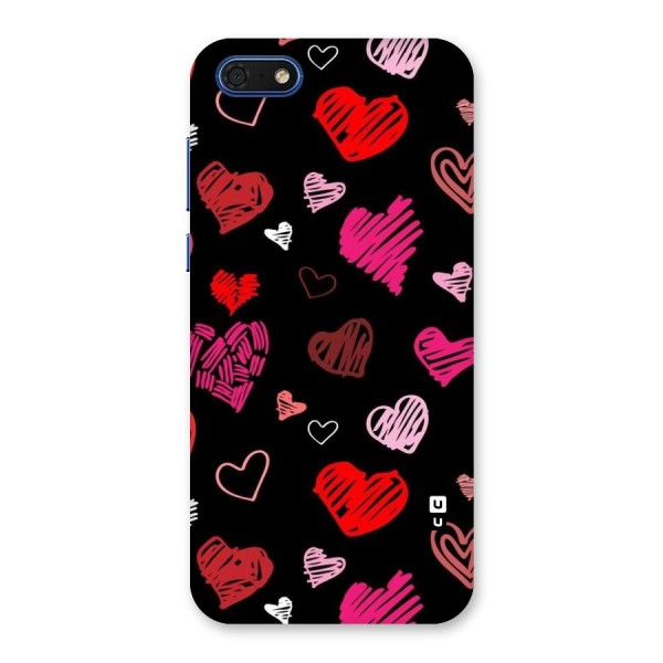 Hearts Art Pattern Back Case for Honor 7s