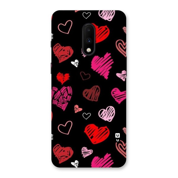 Hearts Art Pattern Back Case for OnePlus 7