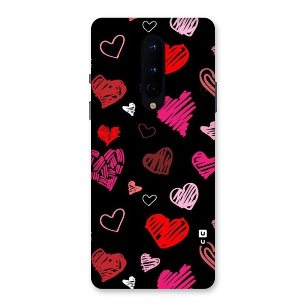 Hearts Art Pattern Back Case for OnePlus 8