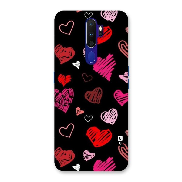 Hearts Art Pattern Back Case for Oppo A9 (2020)