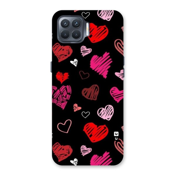 Hearts Art Pattern Back Case for Oppo F17 Pro