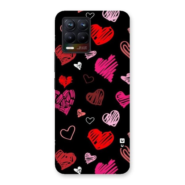 Hearts Art Pattern Back Case for Realme 8