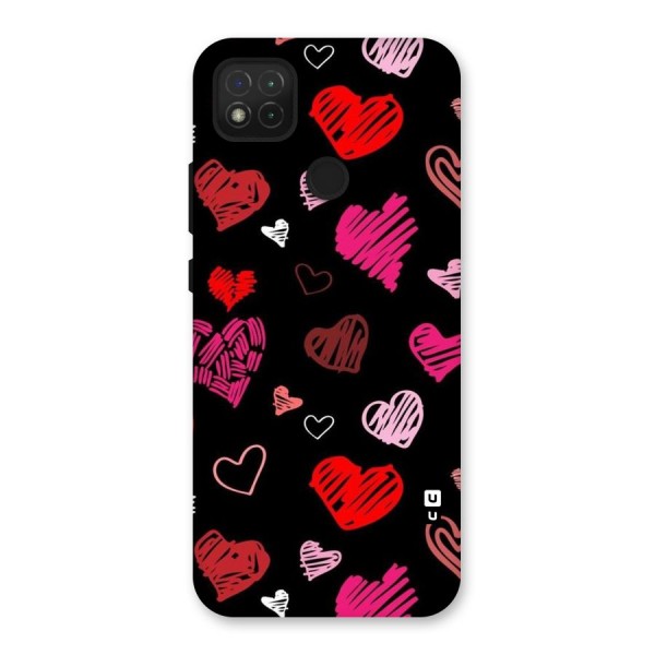 Hearts Art Pattern Back Case for Redmi 9C