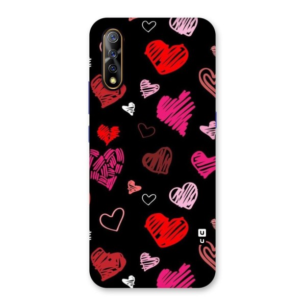 Hearts Art Pattern Back Case for Vivo S1