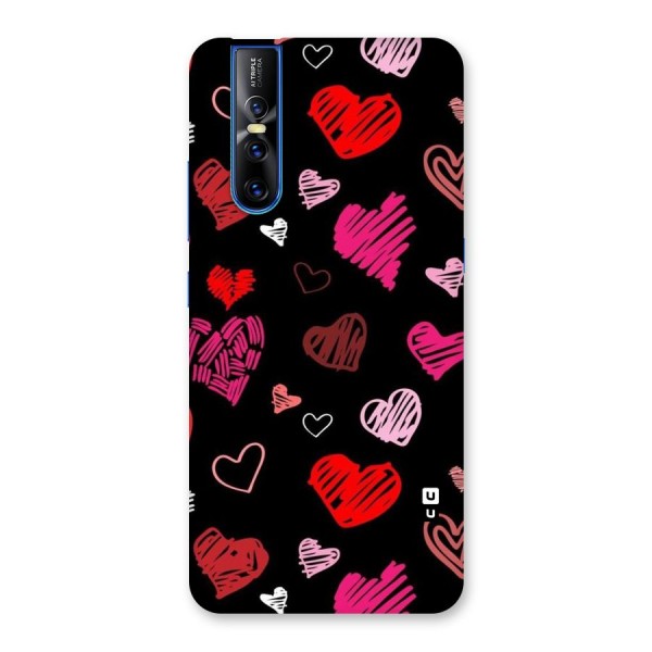 Hearts Art Pattern Back Case for Vivo V15 Pro