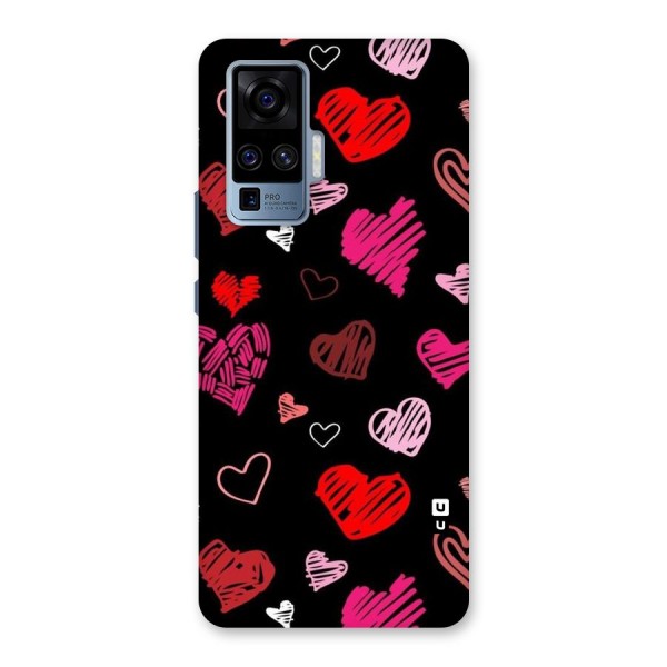 Hearts Art Pattern Back Case for Vivo X50 Pro