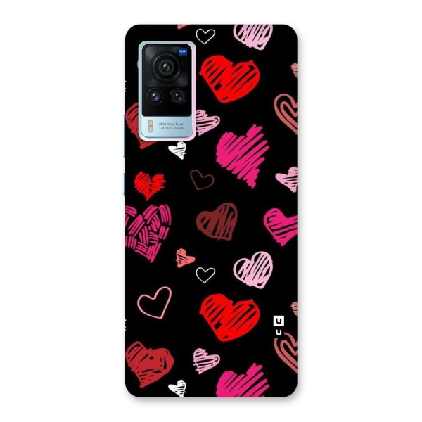 Hearts Art Pattern Back Case for Vivo X60 Pro