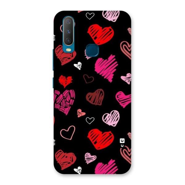 Hearts Art Pattern Back Case for Vivo Y15