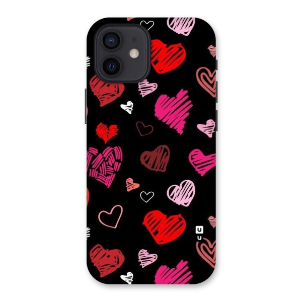 Hearts Art Pattern Back Case for iPhone 12