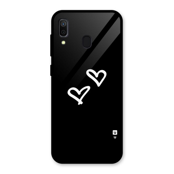 Hearts Love Glass Back Case for Galaxy A30