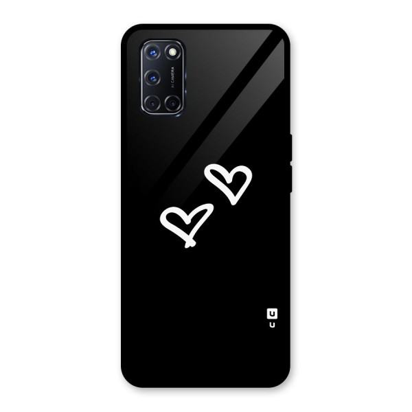 Hearts Love Glass Back Case for Oppo A52