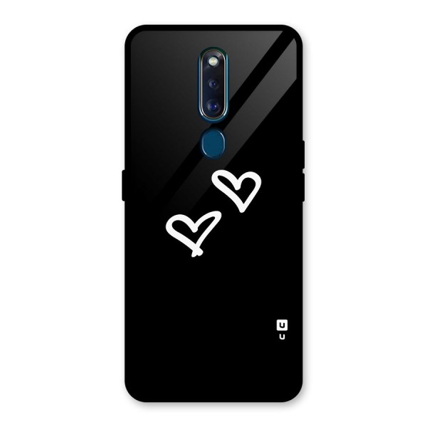 Hearts Love Glass Back Case for Oppo F11 Pro