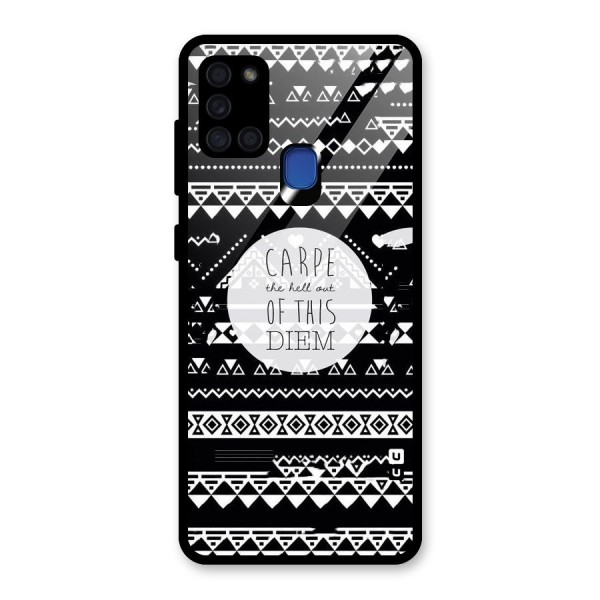 Hell Diem Glass Back Case for Galaxy A21s