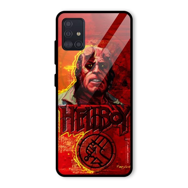 Hellboy Artwork Glass Back Case for Galaxy A51