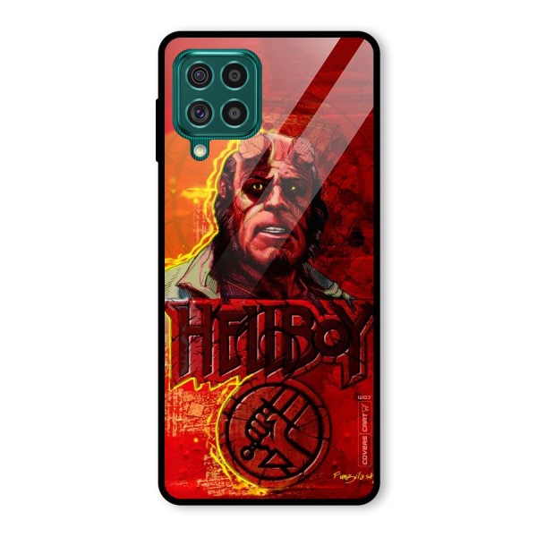 Hellboy Artwork Glass Back Case for Galaxy F62