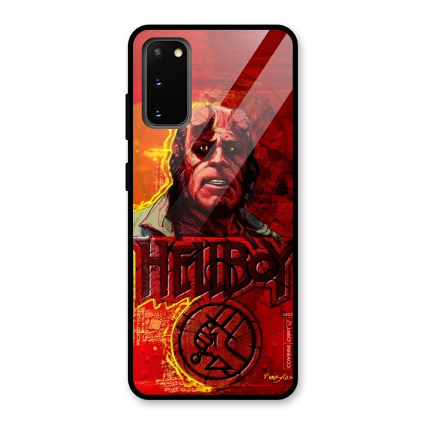 Hellboy Artwork Glass Back Case for Galaxy S20