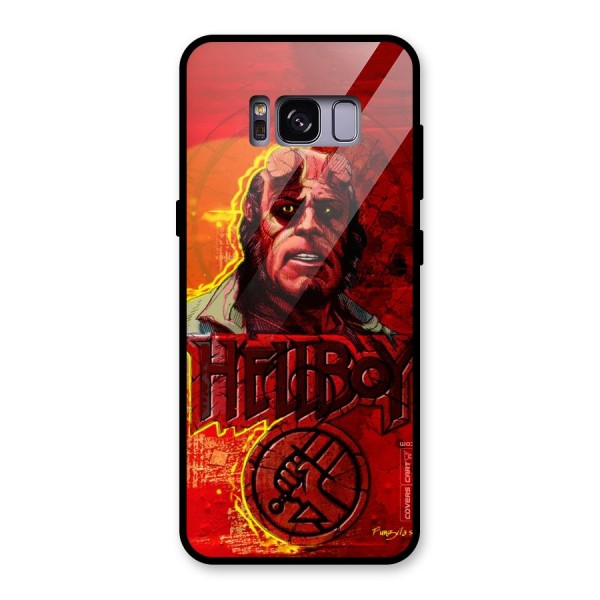 Hellboy Artwork Glass Back Case for Galaxy S8