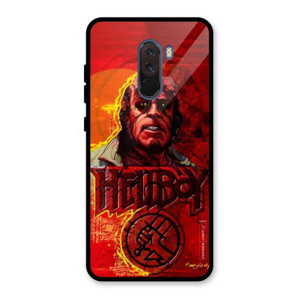 Hellboy Artwork Glass Back Case for Poco F1