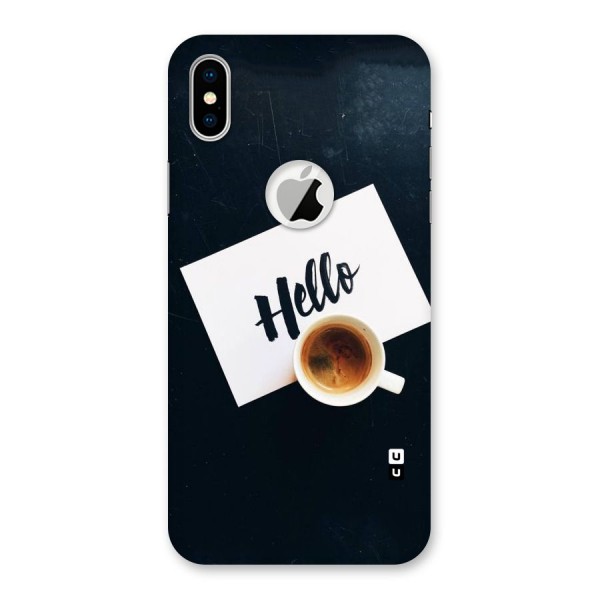 Hello Coffee Back Case for iPhone XS Logo Cut