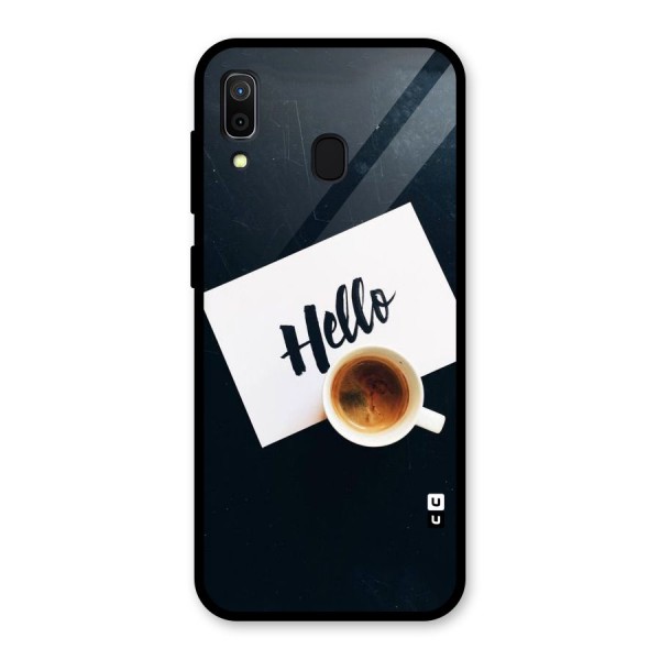 Hello Coffee Glass Back Case for Galaxy A30