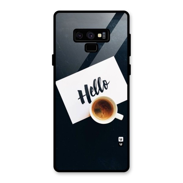 Hello Coffee Glass Back Case for Galaxy Note 9