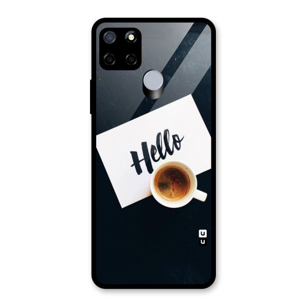 Hello Coffee Glass Back Case for Realme C15