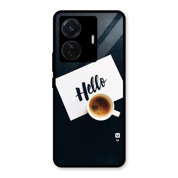 Hello Coffee Glass Back Case for Vivo T1 Pro