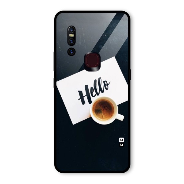 Hello Coffee Glass Back Case for Vivo V15