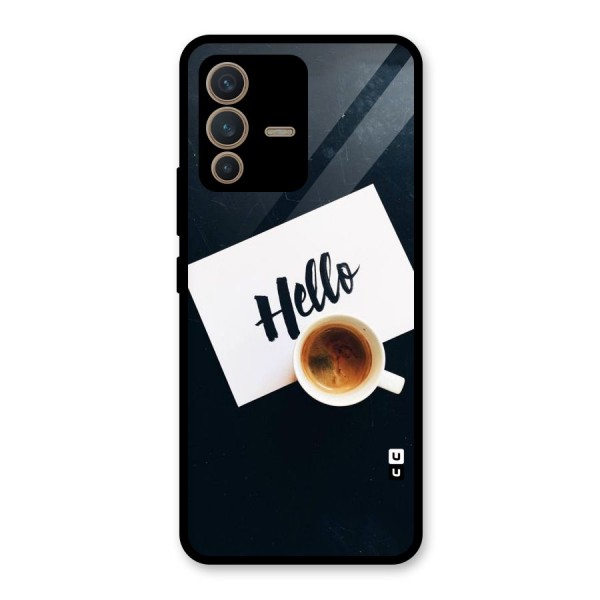 Hello Coffee Glass Back Case for Vivo V23 5G