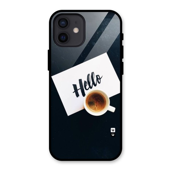 Hello Coffee Glass Back Case for iPhone 12