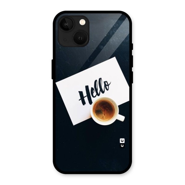 Hello Coffee Glass Back Case for iPhone 13