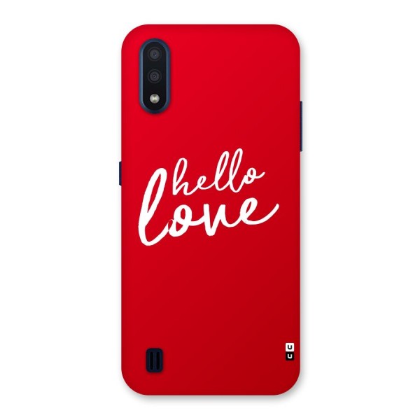 Hello Love Back Case for Galaxy M01