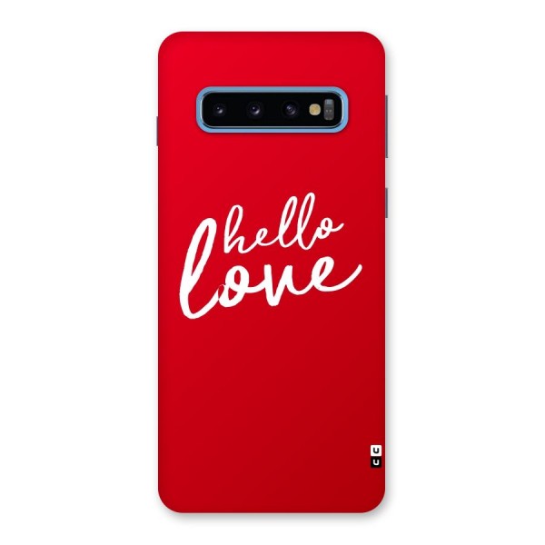 Hello Love Back Case for Galaxy S10